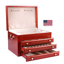 Majestic Jewel Chest, Solid American Cherry Hardwood with Heritage Cherry Finish