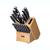 Everglade Home 18-Piece Black Stainless Steel Professional Cutlery Kitchen Knife Set with Shears, Triple Riveted Handles, Wood Block, Built-in Sharpener
