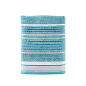 Saturday Knight Ltd Seabrook Stripe Textured And Sculpted Soft Bath Towel - 27x50", Teal