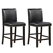 Hivago Set of 2 Bar Stools with Back for Kitchen Island