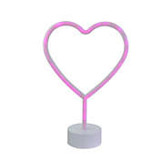 Northlight 11.5" Pink Heart LED Neon Style Valentine&#39;s Day Table Sign