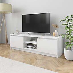 vidaXL TV Cabinet High Gloss White 47.2