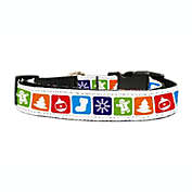 Mirage Pet Products Classic Christmas Nylon and Ribbon Dog Collar, Small