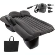 Zone Tech Inflatable Car Travel Air Mattress Back Seat- Pump Kit Premium Quality- Vacation Camping-Sleep Blow Up Pad Car Bed Back Seat Inflatable Air Mattress with 2 Air Pillows Car SUV Universal Fit