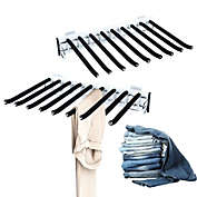 Stock Preferred Pull Out Sliding Pants Rack with 9 Arms in Right Black 46x32.6cm