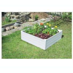 Nuvue Raised Deluxe Garden Bed 48 in. x 48 in. x 15 in. White