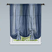 Infinity Merch Royal Ombre Crushed Semi Sheer Tie Up Curtain Window Shade