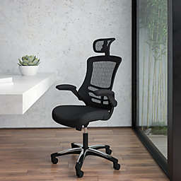 Emma + Oliver High Back Mesh Executive Office and Desk Chair with Adjustable Headrest