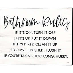 Metaverse Art Bathroom Rules by Lux + Me Designs 20-Inch x 16-Inch Canvas Wall Art