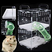 Kitcheniva Deluxe 2-Floor Acrylic Clear Hamster Cage Mouse Gerbil Home Rat House