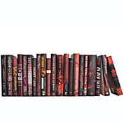 Booth & Williams Mahogany Dust Jacket Decorative Books, One Foot of Real, Shelf-Ready Books, Buy As Many Feet As You Need
