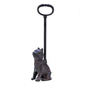 Zingz & Thingz 12.5" Black Rustic Sitting Cat Door Stopper with Handle
