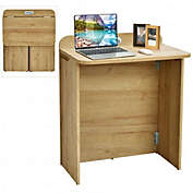 Costway Folding Space Saving Computer/  Laptop Desk Table Workstation with Handle