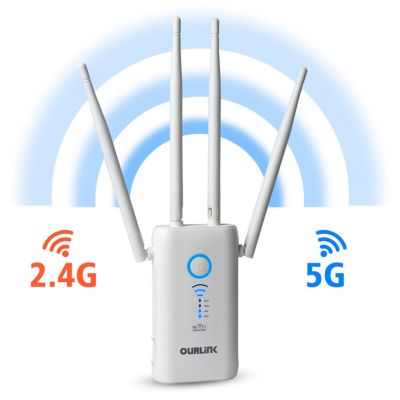 Kitcheniva 1200Mbps WiFi Range Signal Booster Dual