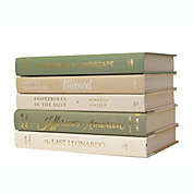 Booth & Williams Savannah Decorative Book Stack, Set of 5, Real shelf-ready books for home or office decor, weddings or staging