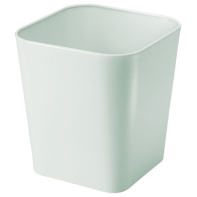 mDesign Metal Square Small Trash Can Wastebasket Garbage Bin