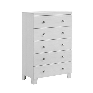 Elements Picket House Furnishings Icon 5-Drawer Chest in White. View a larger version of this product image.