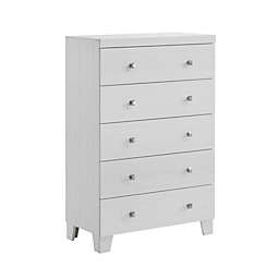 Elements Picket House Furnishings Icon 5-Drawer Chest in White