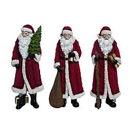 Contemporary Home Living Set of 3 Red and White Sweater Santa Christmas Decors 12