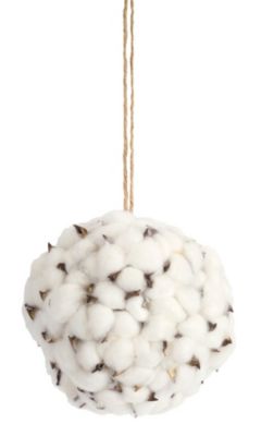 Melrose Decorative Cotton Orb (Set Of 6) 6"D Foam/Polyester