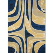 L'baiet Indoor Polypropylene Chanel Multicolor Graphic 5' x 7' Rug