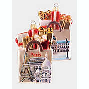 Paris France Shopping Bag Polish Glass Christmas Ornament ONE Travel Decoration