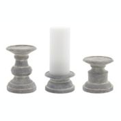 Melrose Home Decorative Candle Holder (Set of 6) 3.5"H, 6.25"H, 8.5"H Terra Cotta