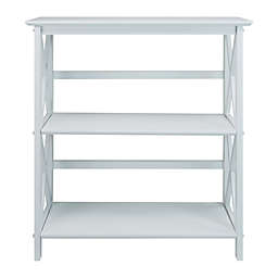 Casual Home Montego 3-Shelf Bookcase-White