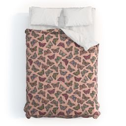 Deny Designs Avenie Countryside Butterflies Pink Comforter