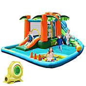 Gymax Inflatable Bounce House Jump Bouncer Kids Water Park Splash Play Center w/Blower