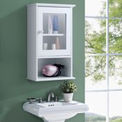 Gymax Wall Mounted Bathroom Cabinet Storage Organize Hanging Medicine Adjustable Shelf