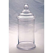 Contemporary Home Living 16.5" Clear Contemporary Cylindrical Glass Jar with Lid