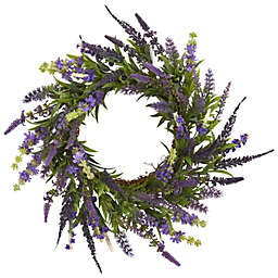 Nearly Natural 18 Lavender Wreath, Purple