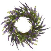 Nearly Natural 18 Lavender Wreath, Purple
