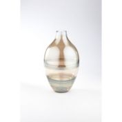 CC Home Furnishings 13" Clear and Brown Hand Blown Glass Bud Vase