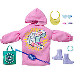 Barbie Fashions Storytelling Fashion Pack- Pink Hoodie with Dinosaur - Inspired by Brand Roxy