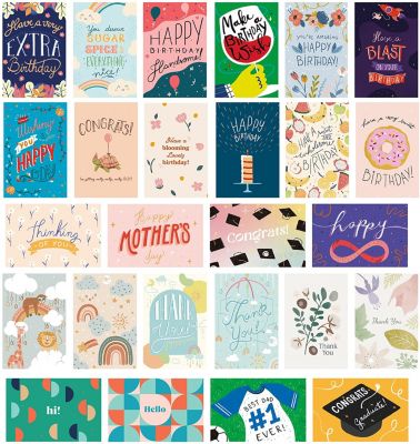 All Occasion Greeting Card Bundle, 40-Count, Envelopes Included, Birthday, Thank You, Wedding, Graduation, Sympathy, Baby, Assortment Box