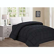 Elegant Comfort Comforter Ultra Plush Down Alternative Double-Filled Full/Queen , Black