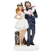 Sparkle and Bash Nautical Wedding Cake Topper (3.1 x 2.3 x 6.1 Inches)
