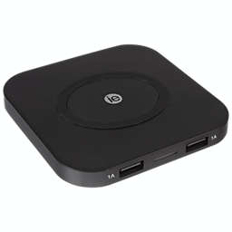 iEssentials - Qi Charger Pad with 2 USB 5W - Black