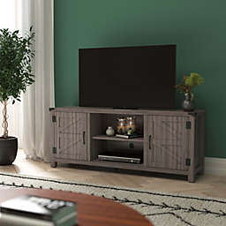 Emma + Oliver Troyer Barn Door Style TV Stand for up to 65
