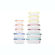Lexi Home Durable 12 Piece Glass Meal Prep Food Containers with Snap Lock Lids