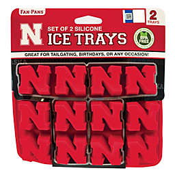 MasterPieces Game Day Set - FanPans NCAA Nebraska Cornhuskers - Silicone Ice Cube Trays Two Pack - Dishwasher Safe