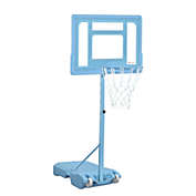 Soozier Pool Side Portable Basketball Hoop System Stand Goal with Height Adjustable 3FT-4FT, 32&#39;&#39; Backboard