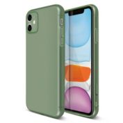 Insten Translucent Matte Case Compatible with iPhone 11 (6.1 inch), Semi-Transparent Smooth Touch Soft TPU Thin Cover Green