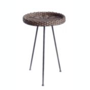 TX USA Zola Resin Wicker Decorative End Table - Black