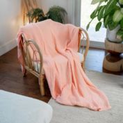 Muslin Blanket for Adults, Extra Large Twin 90" x 66", 6 Layer Cooling Cotton Softness, Breathable & Warm Throw for Bedroom, Living Room Couch by Comfy Cubs (Lace Pink, Twin - Muslin)