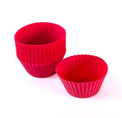 Kitchen + Home Silicone Cupcake Liners - 24 Reusable Non-Stick Muffin Tray Baking Cups
