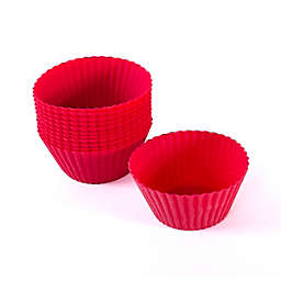 Kitchen + Home Silicone Cupcake Liners - 24 Reusable Non-Stick Muffin Tray Baking Cups