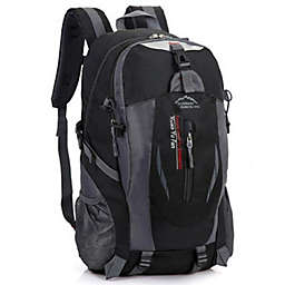Large Heavy Duty Hiking and Travel Backpack Water-Repellent -  Black
